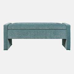 Braun Blue Storage Bench - Ornate Home