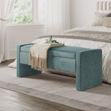 Braun Blue Storage Bench - Ornate Home