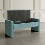 Braun Blue Storage Bench - Ornate Home