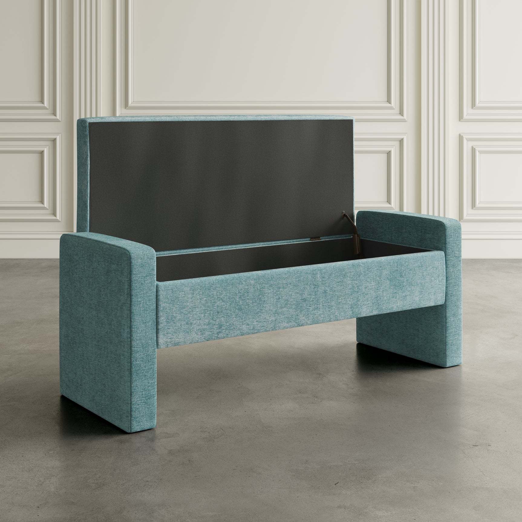 Braun Blue Storage Bench - Ornate Home