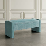 Braun Blue Storage Bench - Ornate Home