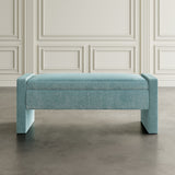 Braun Blue Storage Bench - Ornate Home