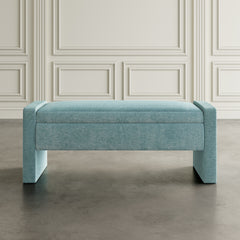 Braun Blue Storage Bench - Ornate Home