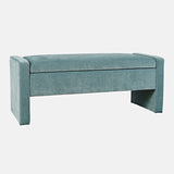 Braun Blue Storage Bench - Ornate Home