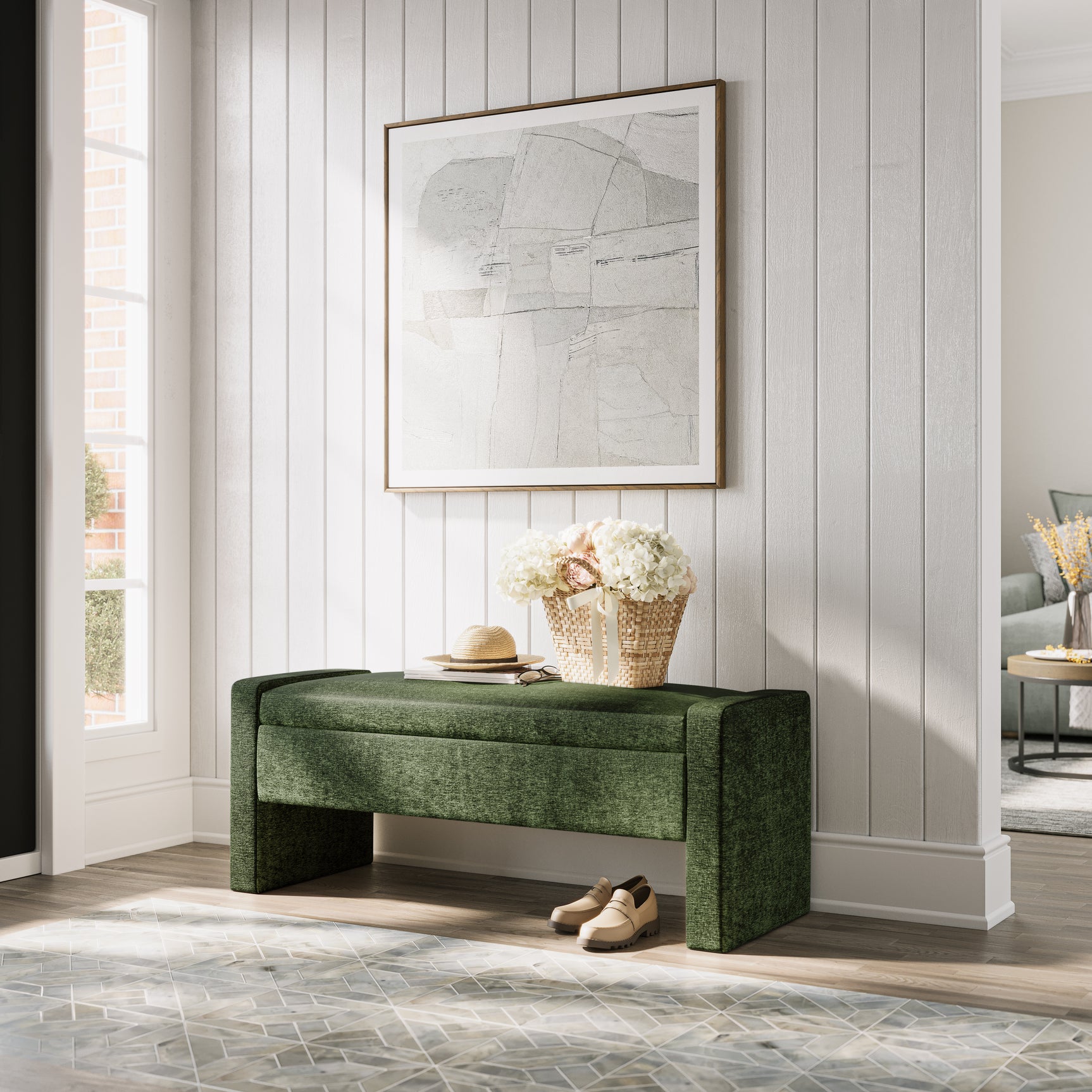 Braun Forest Storage Bench - Ornate Home