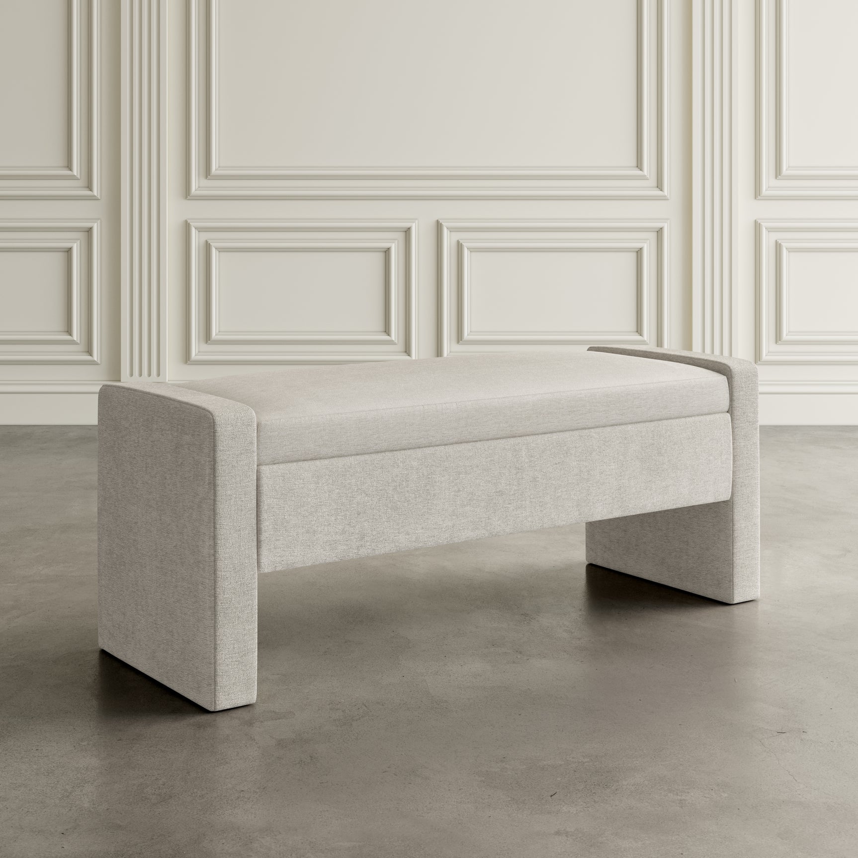 Braun Grey Storage Bench - Ornate Home