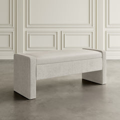 Braun Grey Storage Bench - Ornate Home