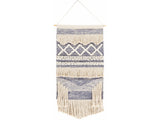 Braunston Boho Navy & Beige Textured Wall Hanging - Ornate Home