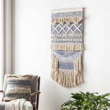 Braunston Boho Navy & Beige Textured Wall Hanging - Ornate Home