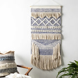 Braunston Boho Navy & Beige Textured Wall Hanging - Ornate Home