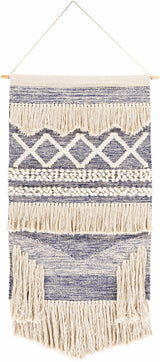 Braunston Boho Navy & Beige Textured Wall Hanging - Ornate Home