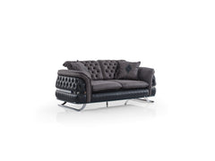 Bravo Black 3-pieces (Sofa & Loveseat & Chair) Living Room Set - Ornate Home