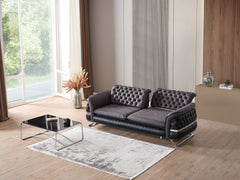 Bravo Black 3-pieces (Sofa & Loveseat & Chair) Living Room Set - Ornate Home