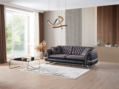 Bravo Black 3-pieces (Sofa & Loveseat & Chair) Living Room Set - Ornate Home