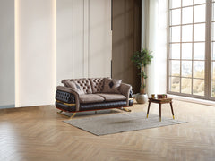 Bravo Brown 3-pieces (Sofa & Loveseat & Chair) Living Room Set - Ornate Home