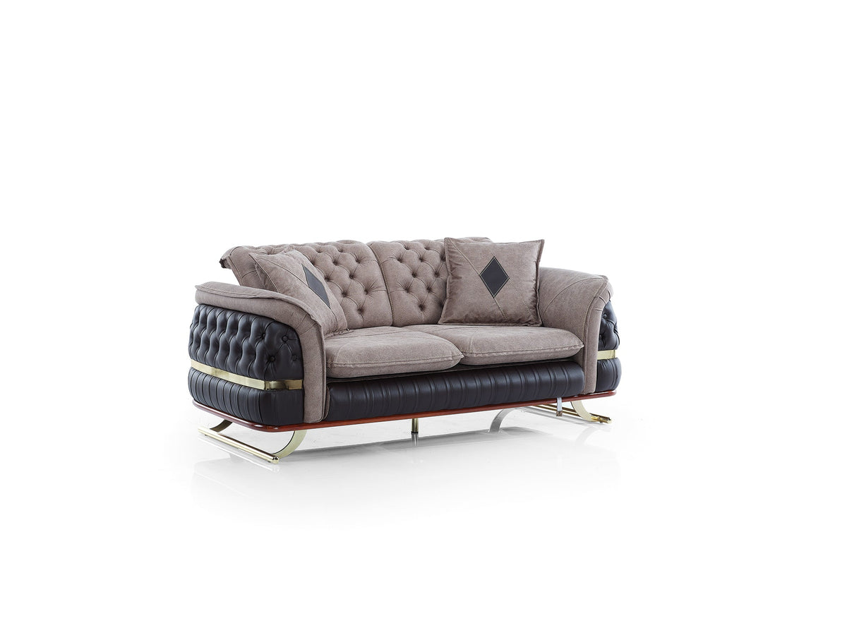 Bravo Brown Convertible Loveseat - Ornate Home