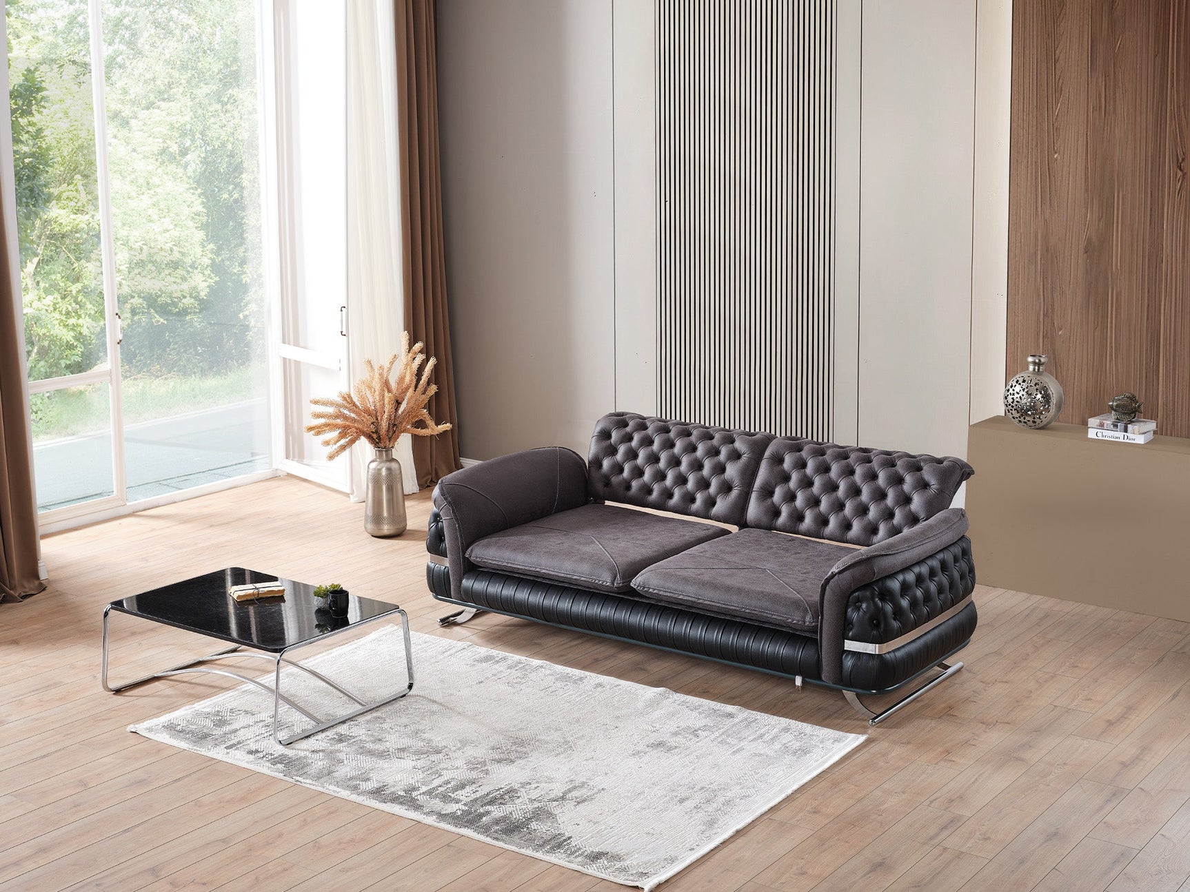 Bravo Black 3-pieces (Sofa & Loveseat & Chair) Living Room Set