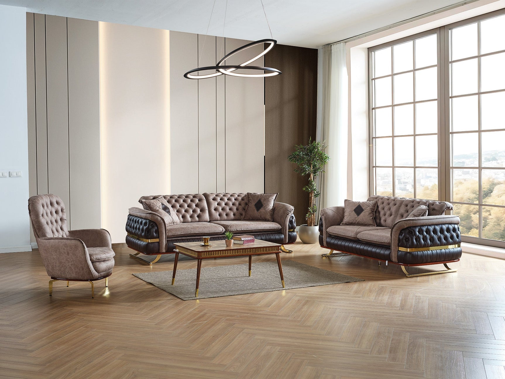 Bravo Brown Convertible Sofa