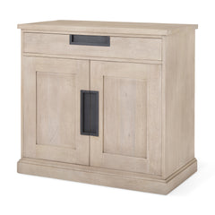 Braxton Beige/Black Wood 2 Door Accent Cabinet