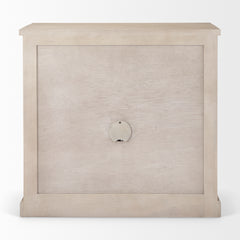 Braxton Beige/Black Wood 2 Door Accent Cabinet