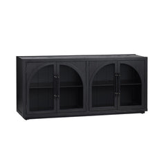 Braxton Black Four-Door Sideboard - Ornate Home