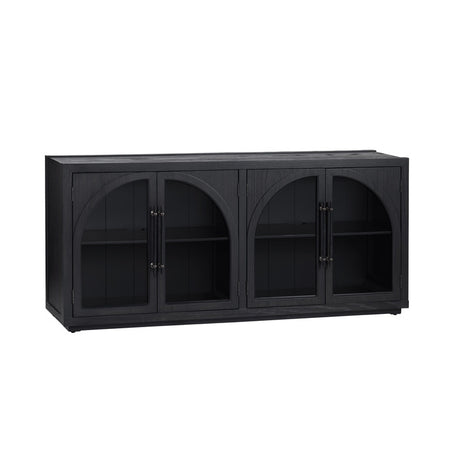 Braxton Black Four-Door Sideboard - Ornate Home