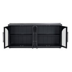 Braxton Black Four-Door Sideboard - Ornate Home