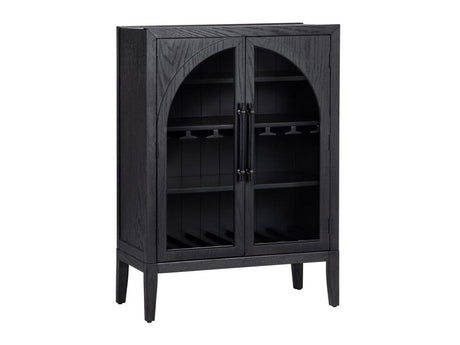 Braxton Black Wine Cabinet - Ornate Home