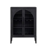 Braxton Black Wine Cabinet - Ornate Home