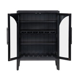 Braxton Black Wine Cabinet - Ornate Home