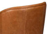 Braxton Brown Leather Swivel Chair - Ornate Home
