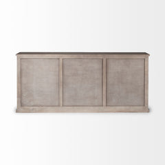 Braxton Natural Brown Solid Wood 3 Drawer 6 Door Sideboard - Ornate Home