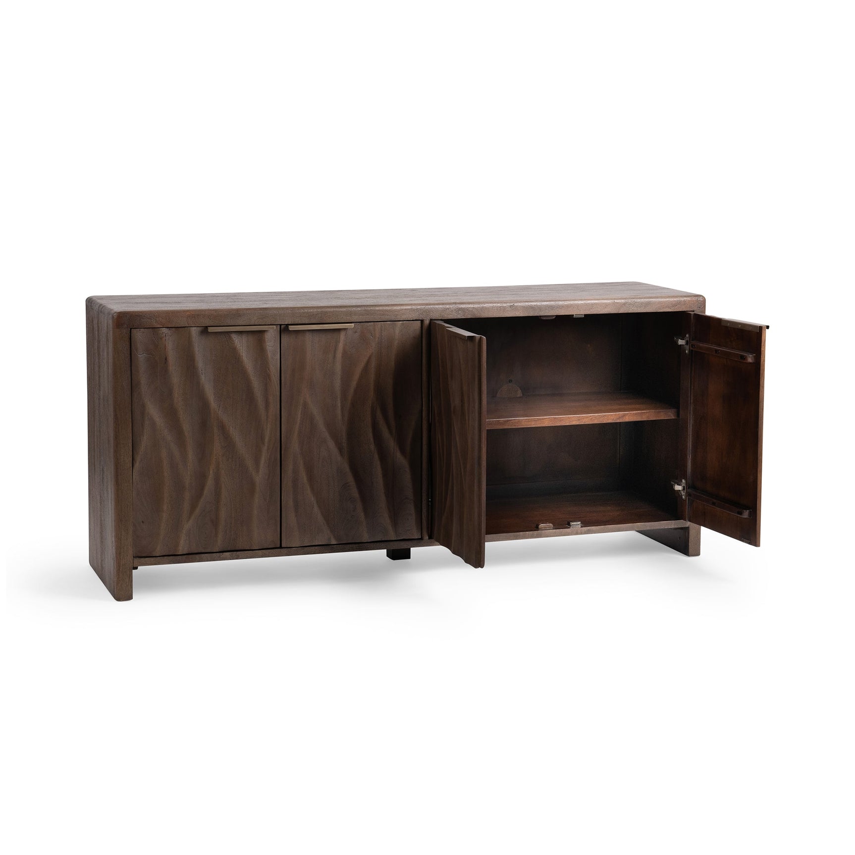 Braxton Tundra Brown 4 Door Cabinet - Ornate Home