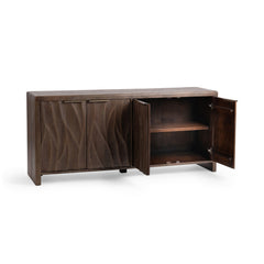 Braxton Tundra Brown 4 Door Cabinet - Ornate Home
