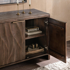 Braxton Tundra Brown 4 Door Cabinet - Ornate Home