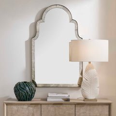 Brayden Brass Antique Arch Mirror - Ornate Home