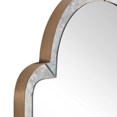Brayden Brass Antique Arch Mirror - Ornate Home