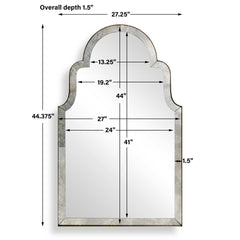 Brayden Brass Antique Arch Mirror - Ornate Home