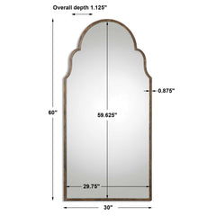 Brayden Bronze Tall Arch Mirror - Ornate Home