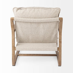 Brayden Light Brown/Beige Wood Accent Chair - Ornate Home