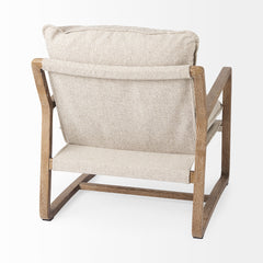 Brayden Light Brown/Beige Wood Accent Chair - Ornate Home