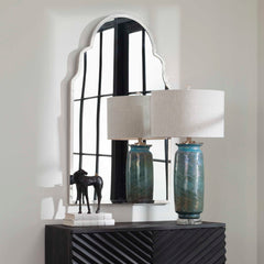 Brayden Nickel Arch Mirror - Ornate Home