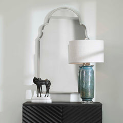 Brayden Nickel Arch Mirror - Ornate Home
