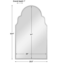 Brayden Nickel Arch Mirror - Ornate Home