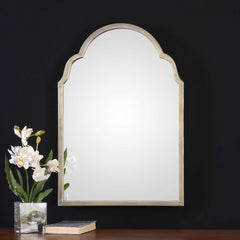 Brayden Silver Petite Arch Mirror - Ornate Home