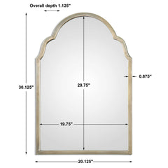 Brayden Silver Petite Arch Mirror - Ornate Home