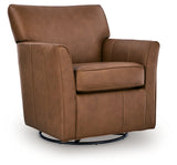 Braydunn Caramel Swivel Glider Accent Chair (Online Special Price) - Ornate Home