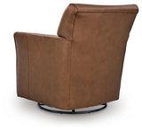 Braydunn Caramel Swivel Glider Accent Chair (Online Special Price) - Ornate Home
