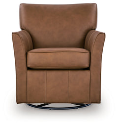 Braydunn Caramel Swivel Glider Accent Chair - Ornate Home