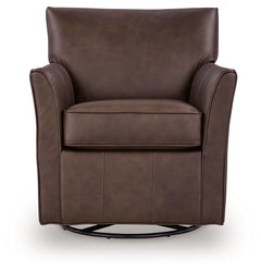 Braydunn Espresso Brown Swivel Glider Accent Chair - Ornate Home